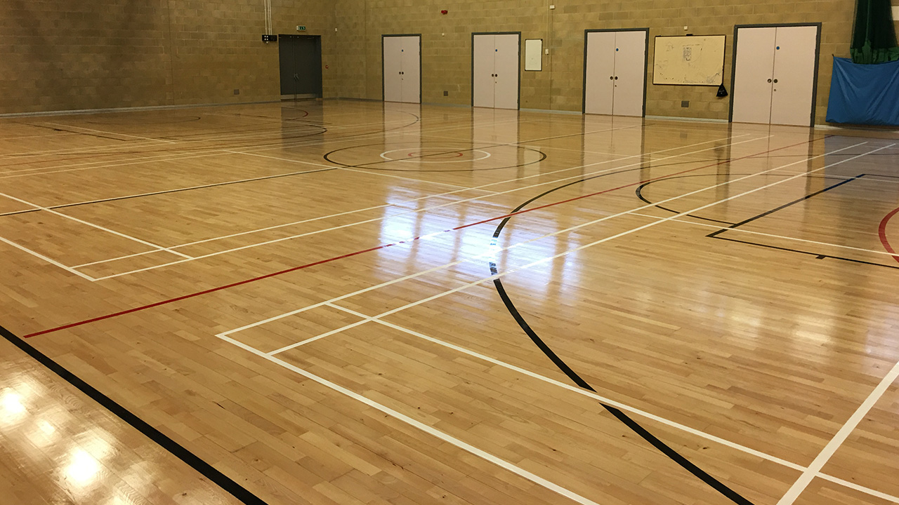 Wood Floor Restoration - Thorngrove School - www.renue-uk.com